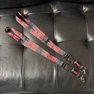 GMC Black and Red Lanyard Keychain